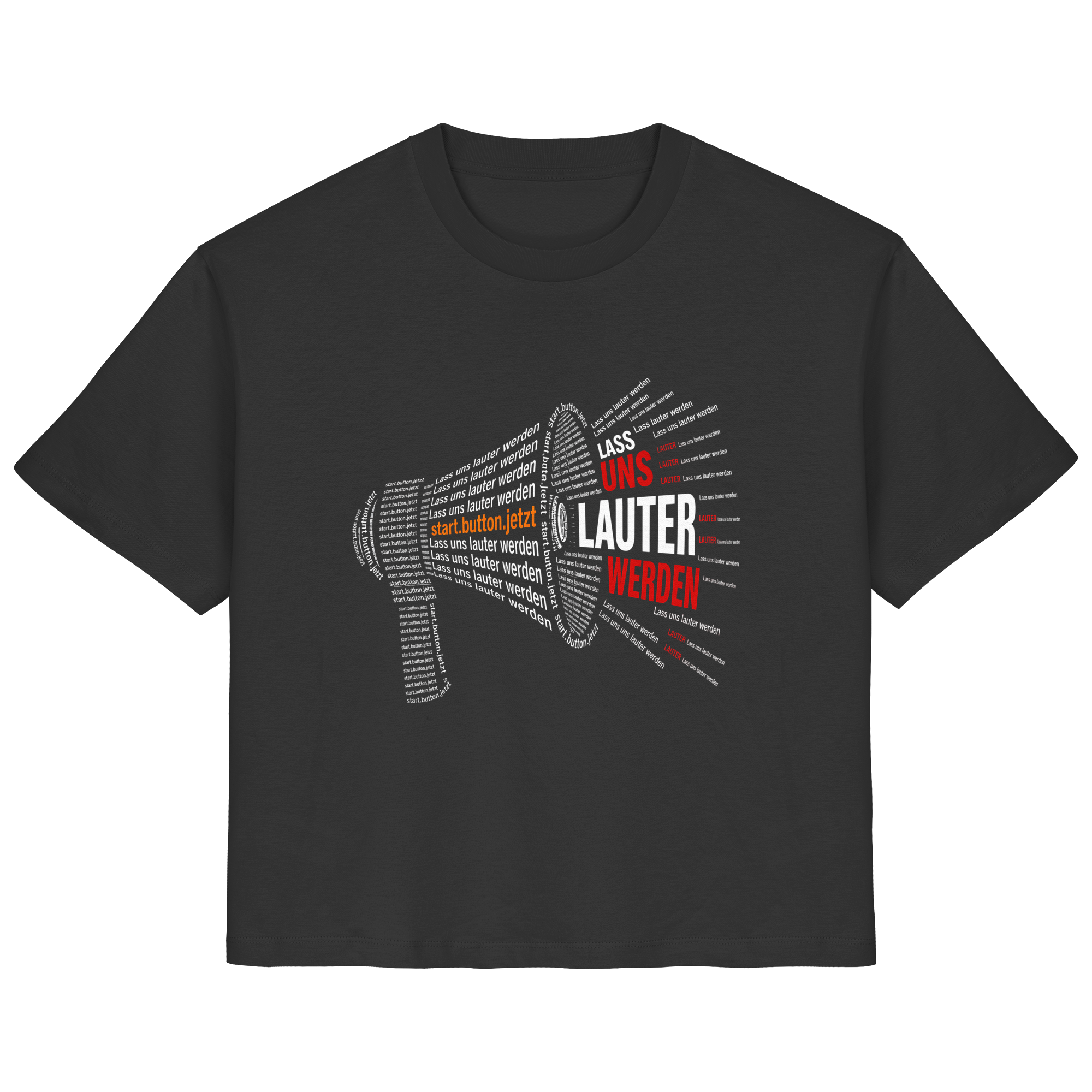 Lass uns lauter werden - dunkel - start.button.jetzt - Ladies Organic Shirt