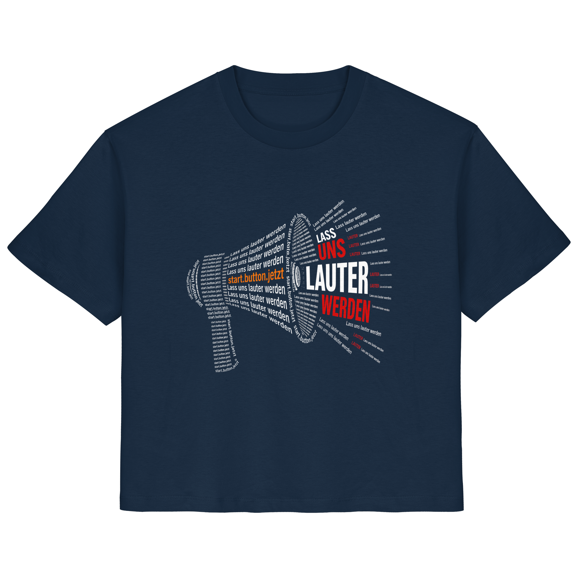 Lass uns lauter werden - dunkel - start.button.jetzt - Ladies Organic Shirt – Bild 2
